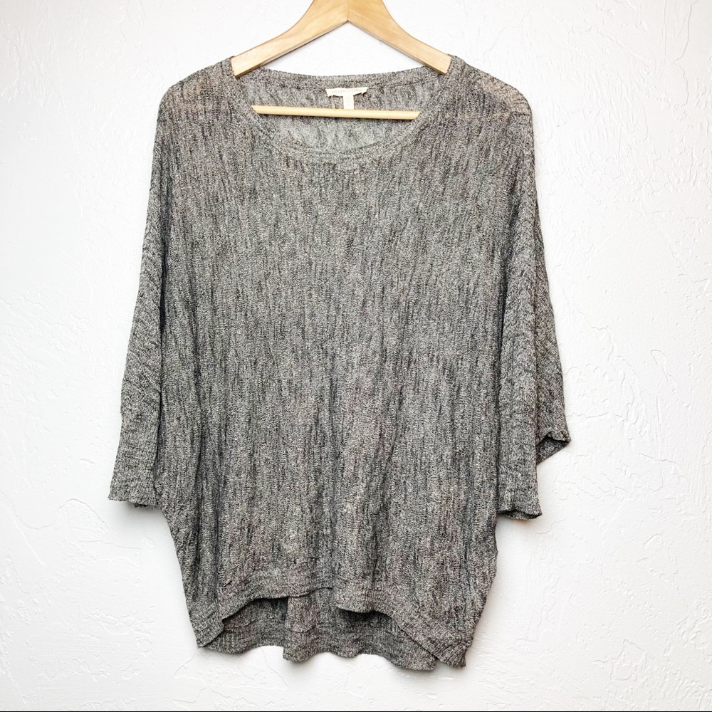 Eileen Fisher heather grey light weight sweater